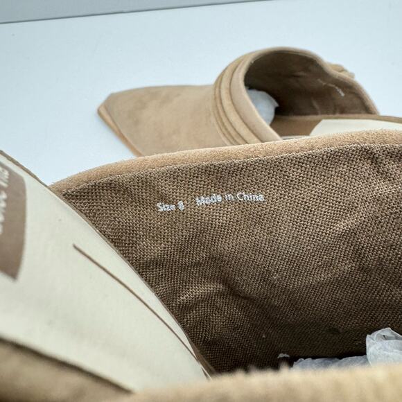 NEW Dolce Vita Sita Tan Suede Leather Western Slide Heel Mules - Picture 10 of 11